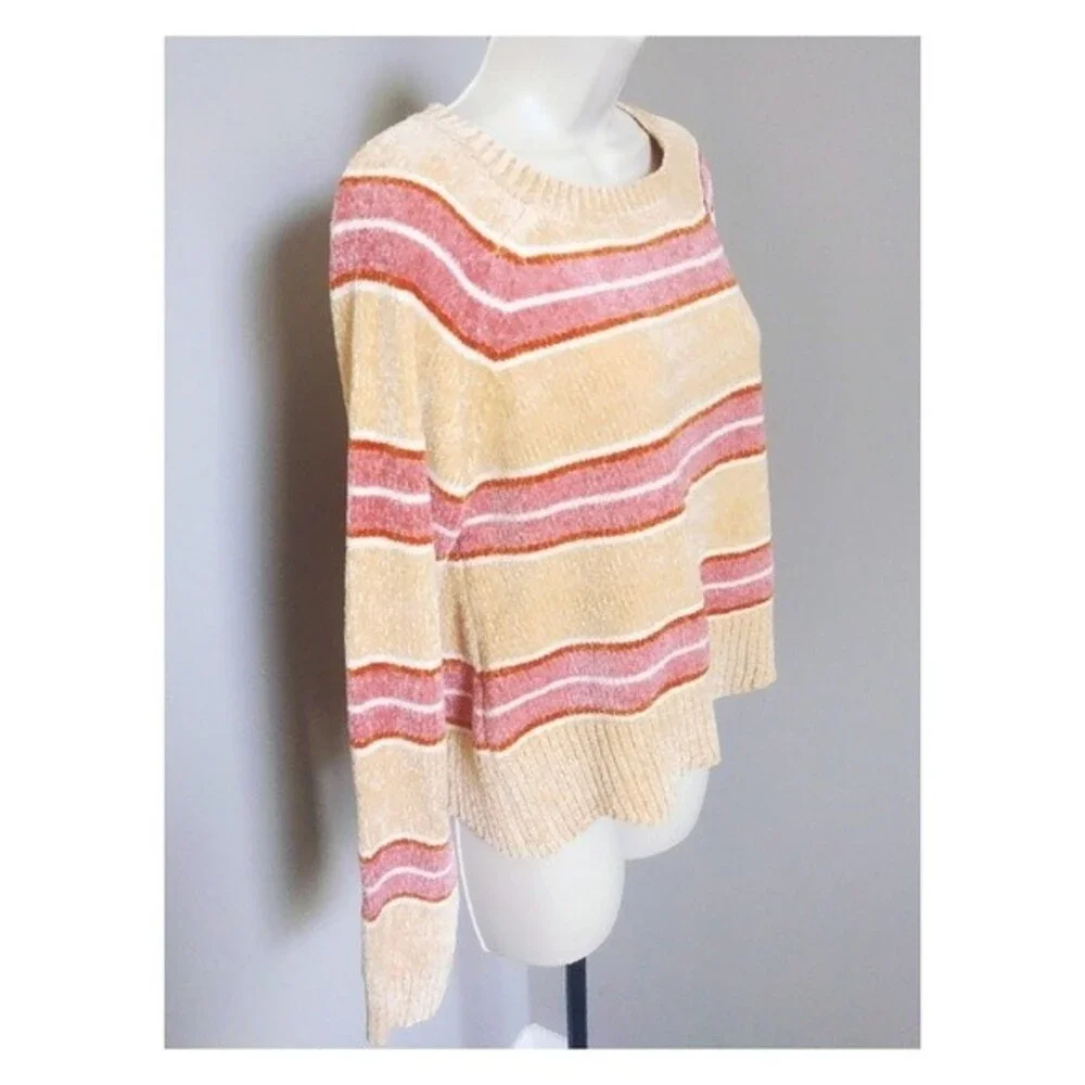 Love by Design Striped Latte Combo Sweater - Picture 3 of 7